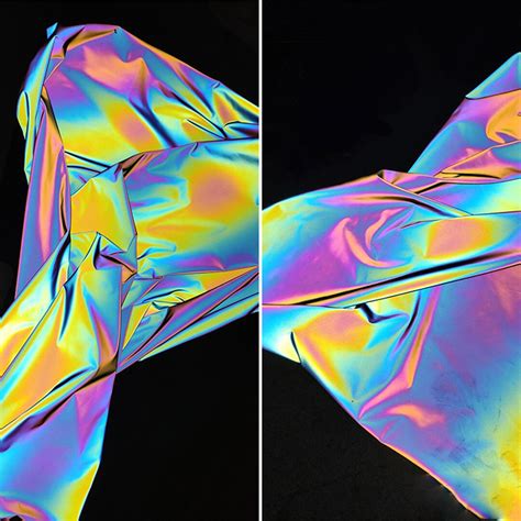 Thermal Reflective Laser Holographic Fabric Rainbow Illusion Hologram