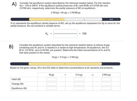 Solved A Consider The Equilibrium System Described By The Chegg