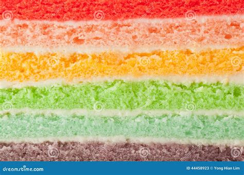 Rainbow cake layers stock image. Image of confection - 44458923