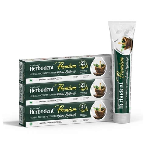 Herbodent® Premium Toothpaste - 21 Herbs for Strong Teeth & Gums - Neem ...