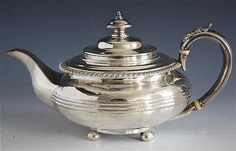 Lot A William Iv Silver Teapot Richard Pierce And George Burrows