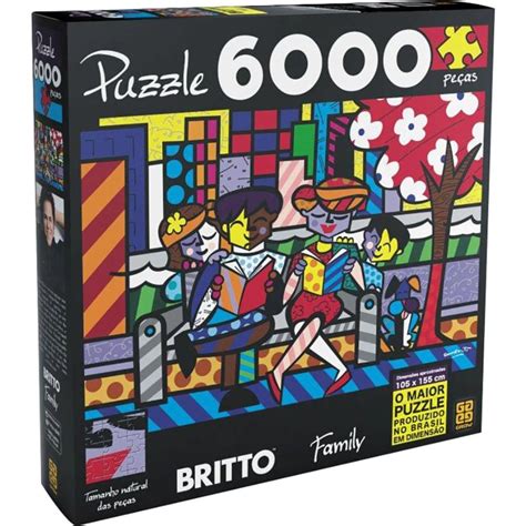 Quebra Cabe A Romero Britto Pe As Grow Brinquedos Acima De