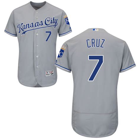 Men S Kansas City Royals 7 Tony Cruz Majestic Gray 2016 Flexbase