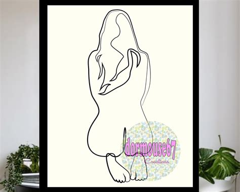 Woman Back Line Art Kneeling Naked Woman Line Art Single Line Woman Back And Bum Drawing Svg
