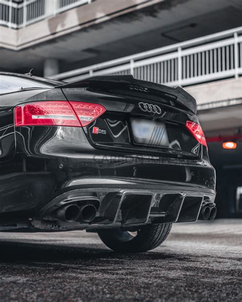 Audi S5 A5 S Line Carbon Fiber Diffuser B8 2007 2012 Carbon Imports