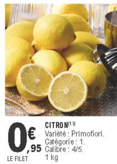 Promo Citron Primofiori Chez E Leclerc ICatalogue Fr