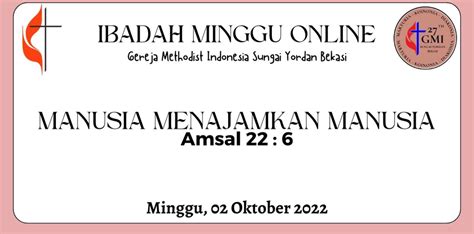 Ibadah Online Minggu Oktober Gmi Sungai Yordan Bekasi