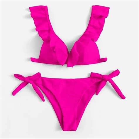 Sexy biquinis 2022 novo ombro duplo plissado bikini conjunto de cintura alta maiô feminino