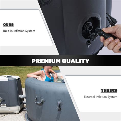 CO Z 4 Person Inflatable Hot Tub Spa W Bubble Jets Blow Up Indoor Outdoor Sauna EBay