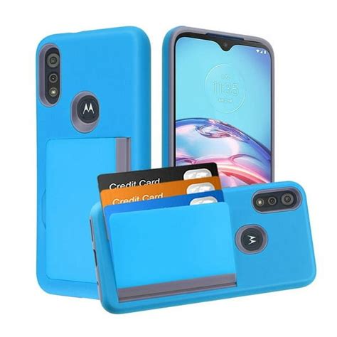 Motorola Moto E 2020 Wallet Phone Case Ultra Protective Cover With 3 Cedit Cards Id Holder