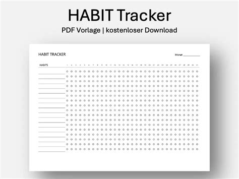 Kostenlose Habit Tracker Vorlagen Zum Ausdrucken