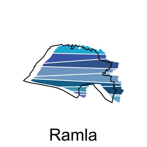 Ramla on a geographical map icon design, Map is highlighted on the ...