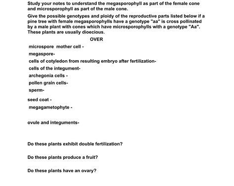 Solved Study your notes to understand the megasporophyll as | Chegg.com