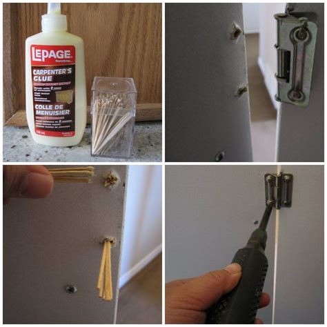 How To Repair Stripped Holes In Kitchen Cabinets Abbeyyencken