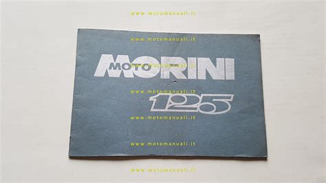 Moto Morini H Manuale Uso Manutenzione Libretto Originale Motofox