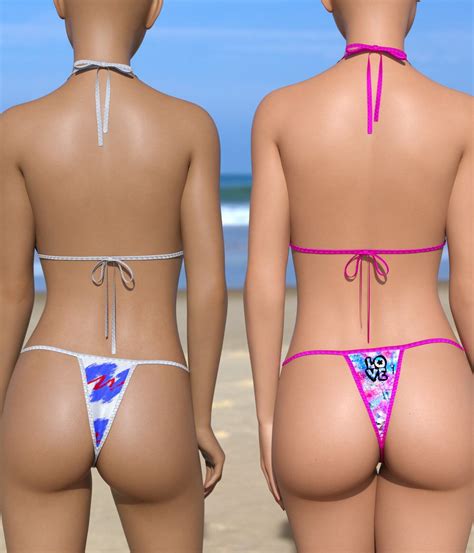 Sexy String Bikini Bundle For Genesis Female By Foxy D