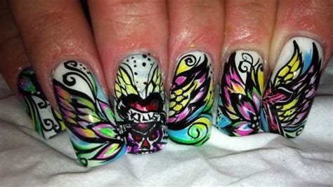 Ed Hardy Nail Art Fancy Nail Art Butterfly Nail Nail Art Galleries