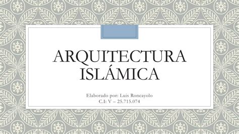 Arquitectura Islámica Ppt