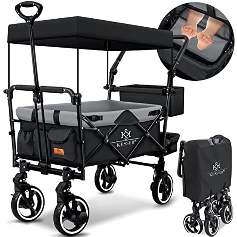 Hoberg Faltbarer Premium Bollerwagen Inkl Dach Mit Uv Schutz Lsf