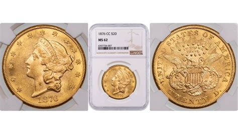 1876 CC Liberty Head Gold Double Eagle NGC MS62 Rare Collectibles TV