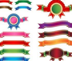 Vector coloured ribbons collections free download