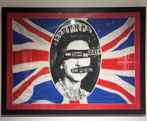 God Save The Queen Sex Pistols Promotional Flag By Jamie Reid Bhp