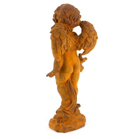 Cherub Garden Statues Interior Ornaments Cast Iron Decorative Etsy Uk