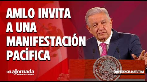 AMLO invita a feministas a realizar manifestaciones pacíficas La