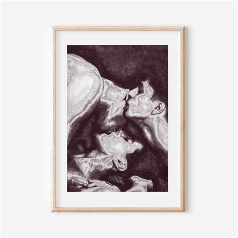 Couple Of Three Gays Kissing Pornographic Gay Art Painting Watercolor