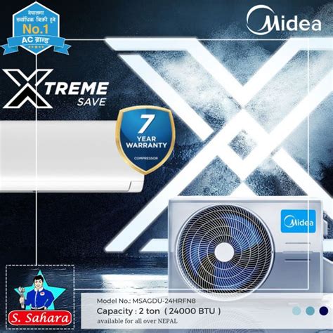 Midea Dc Inverter Wall Mounted Ton Ac Xtreme Save Series Msagdu