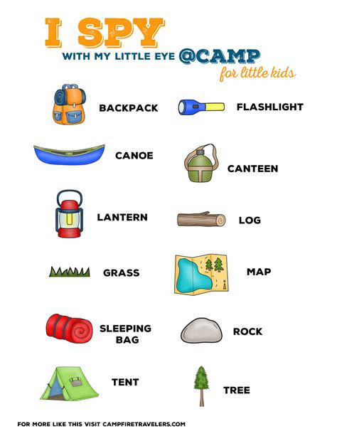 Explore the great outdoors with a printable camping scavenger hunt for
