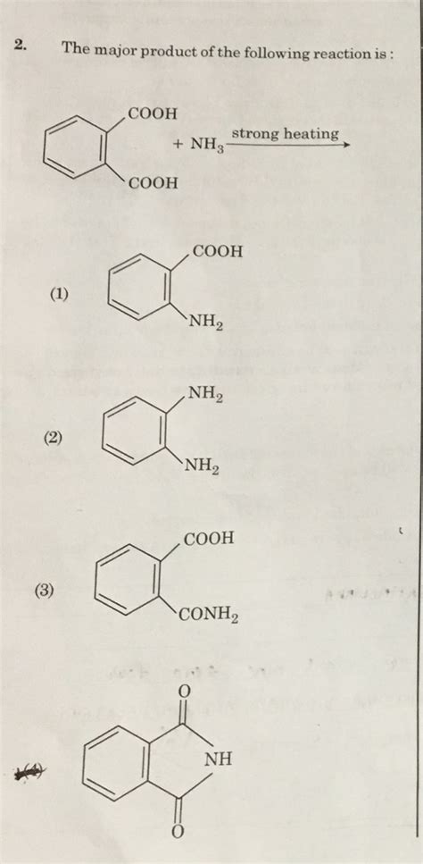 The Major Product Of The Following Reaction Is Cooh U Strong