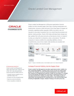 Fillable Online Oracle Landed Cost Management Fax Email Print PdfFiller