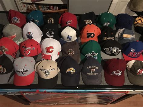 My Nhl/Hockey hat collection. : hockeyjerseys