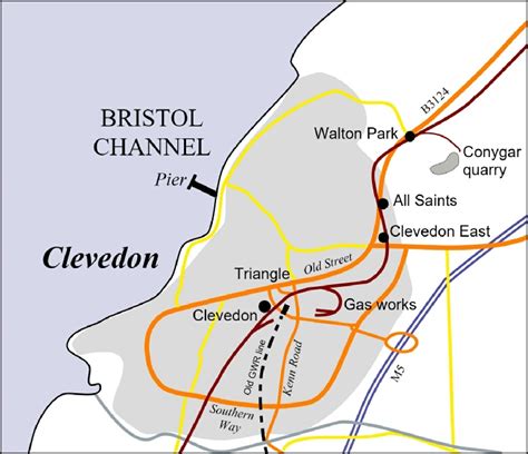 clevedon area map wcp railway