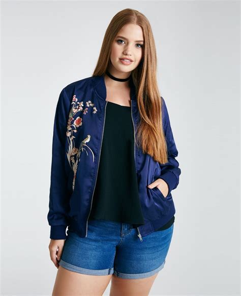 Plus Size Floral Print Bomber Jacket Wet Seal Plus Latest Fashion Clothes Floral Print