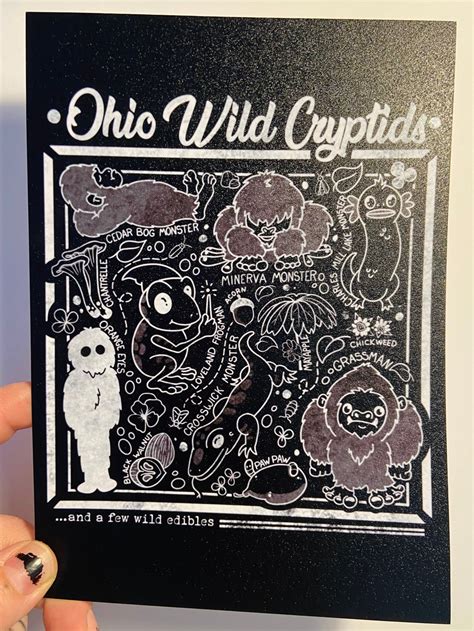 Ohio wild cryptids mini print | Popgunflo