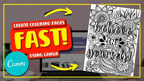 How To Make Coloring Book Pages In Canva The EASY WAY Printable