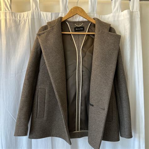 Massimo Dutti Womens Brown Coat Depop