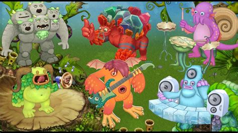 My Singing Monsters Breed Entbrat Deedge Riff Shellbeat Quarrister