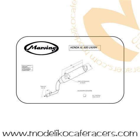 Escape MARVING Para HONDA XL 600 LM RM ModelikoCafeRacers