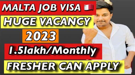 MALTA JOB VACANCY 2023 HOW GET JOB IN MALTA EUROPE MALTA JOBS FOR