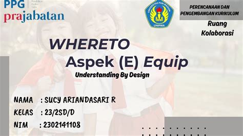 Topik Ruang Kolaborasi Aspek E Equip Dalam Whereto Rancangan Ubd