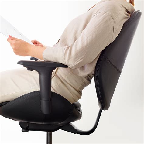 HATTEFJÄLL office chair with armrests Smidig black/black | IKEA Eesti