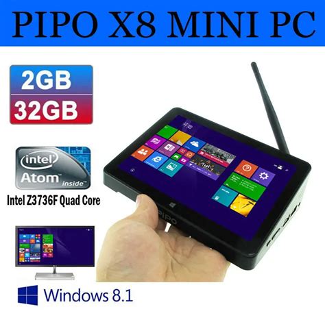 PIPO X8 MINI PC Tablet Windows 8 1 Android 4 4 Dual OS Smart TV BOX