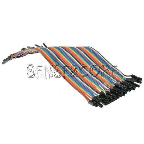 Each For 40pcs Dupont Wire Color Jumper Cable 20cm 2 54mm 1P 1P Female