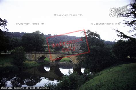 Photo Of Chatsworth House And Bridge Over River Derwent 1984