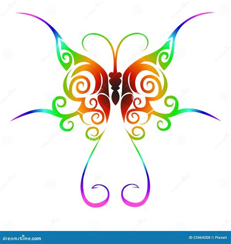 Colorful Tribal Butterfly Tattoo Royalty Free Stock Photos - Image ...