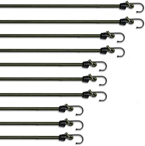 Bungee Cord Akamino 12 Pack Adjustable Bungee Cords With Metal Hooks