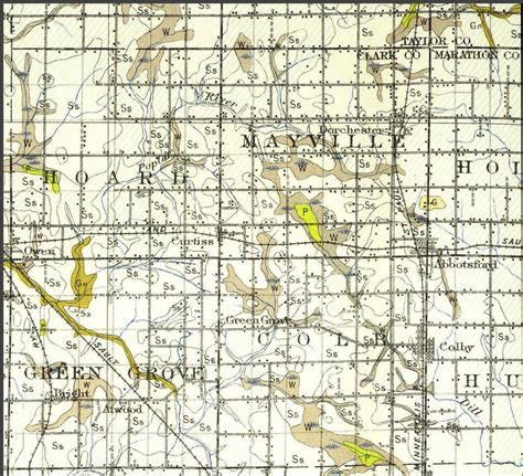 Ne Clark County Wisconsin 1915 Plat Map